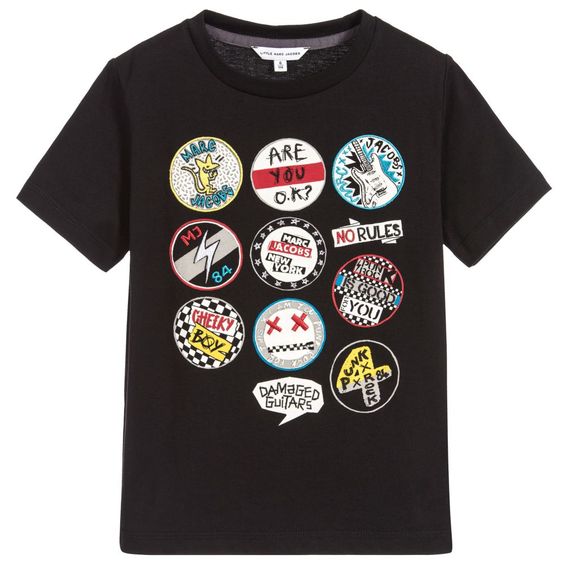 Boys Black Badges T-Shirt RE23